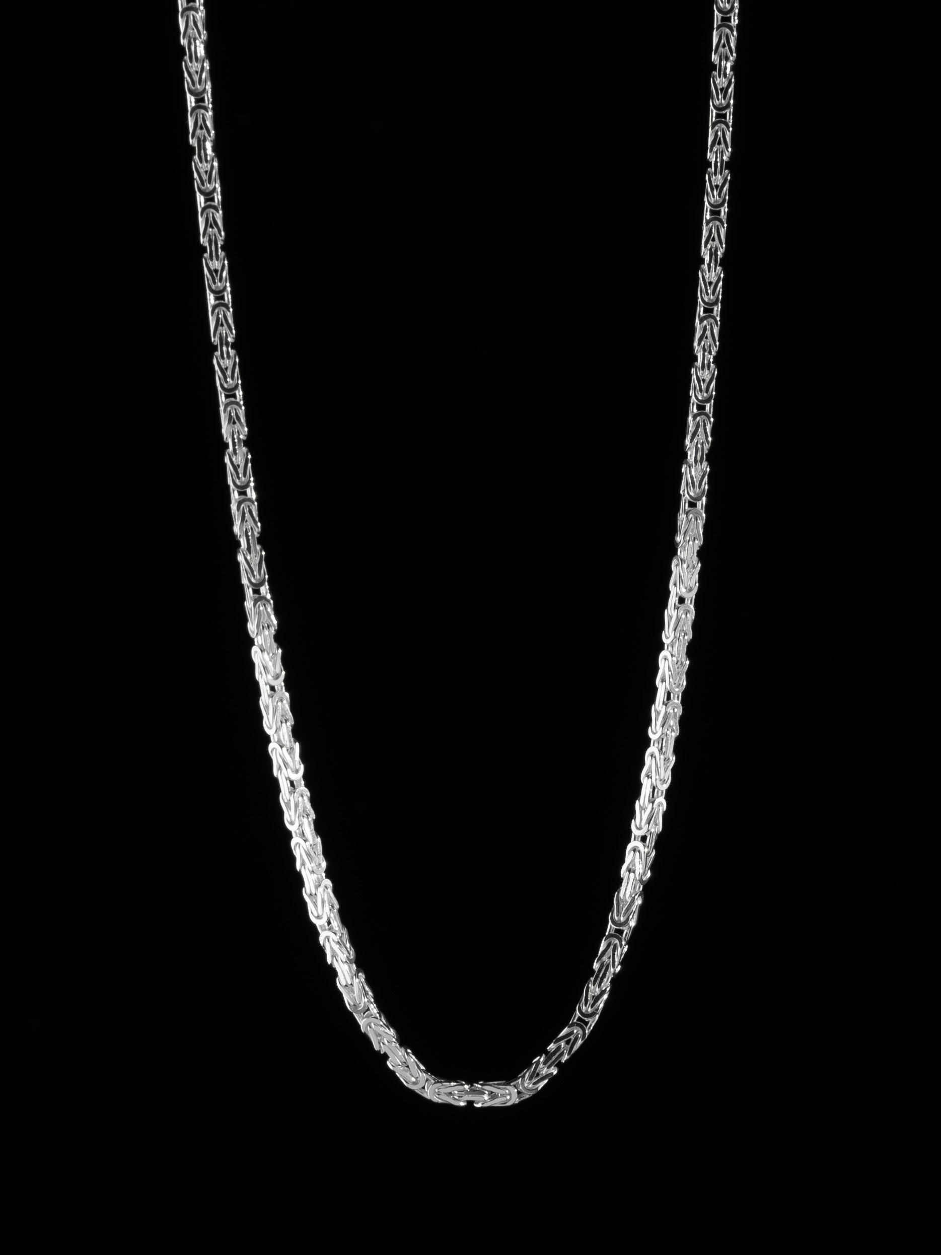 Byzantine Necklace 3mm 925 Silver – Kejsar1