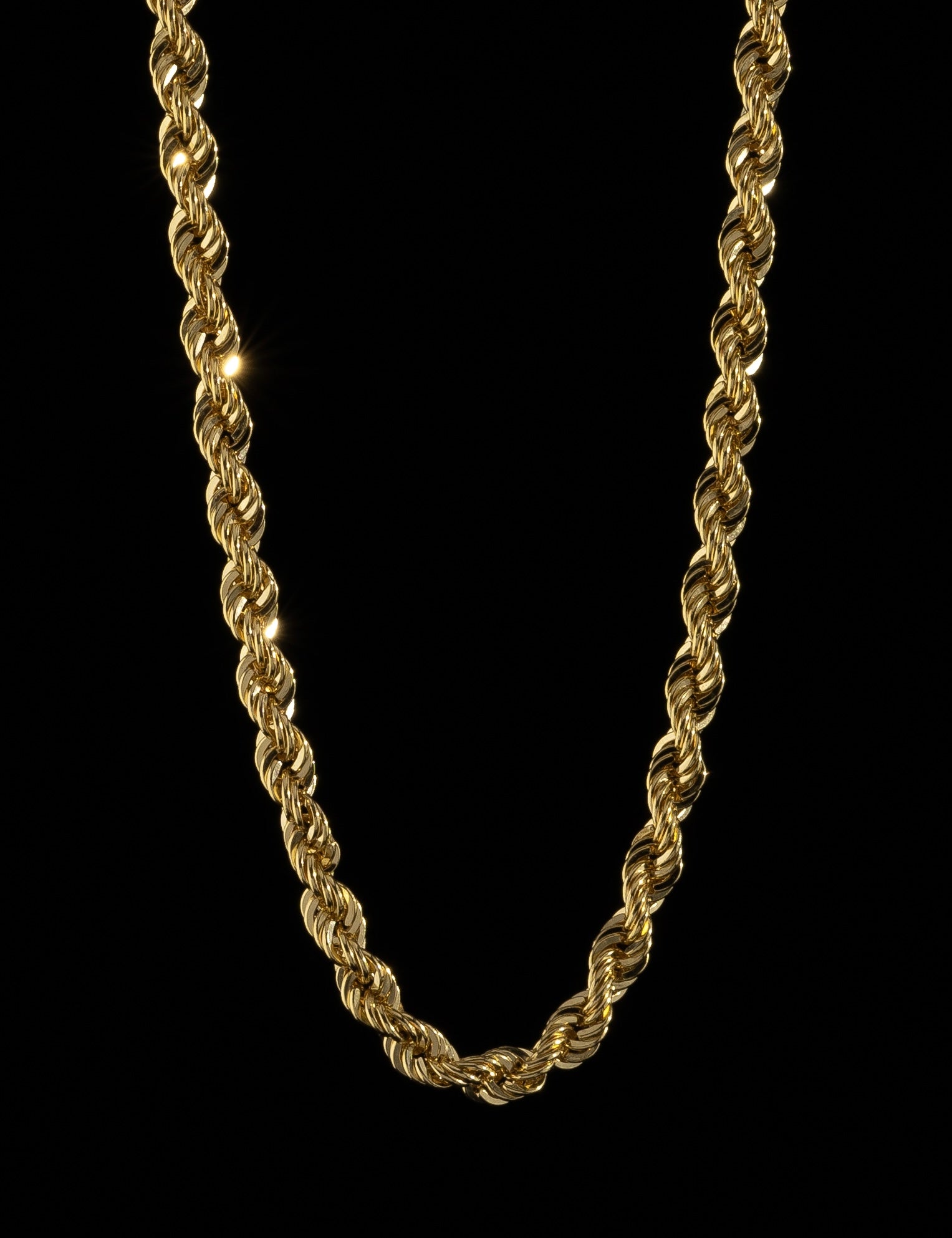 Rope Chain Necklace 7mm 18K Gold – Kejsar