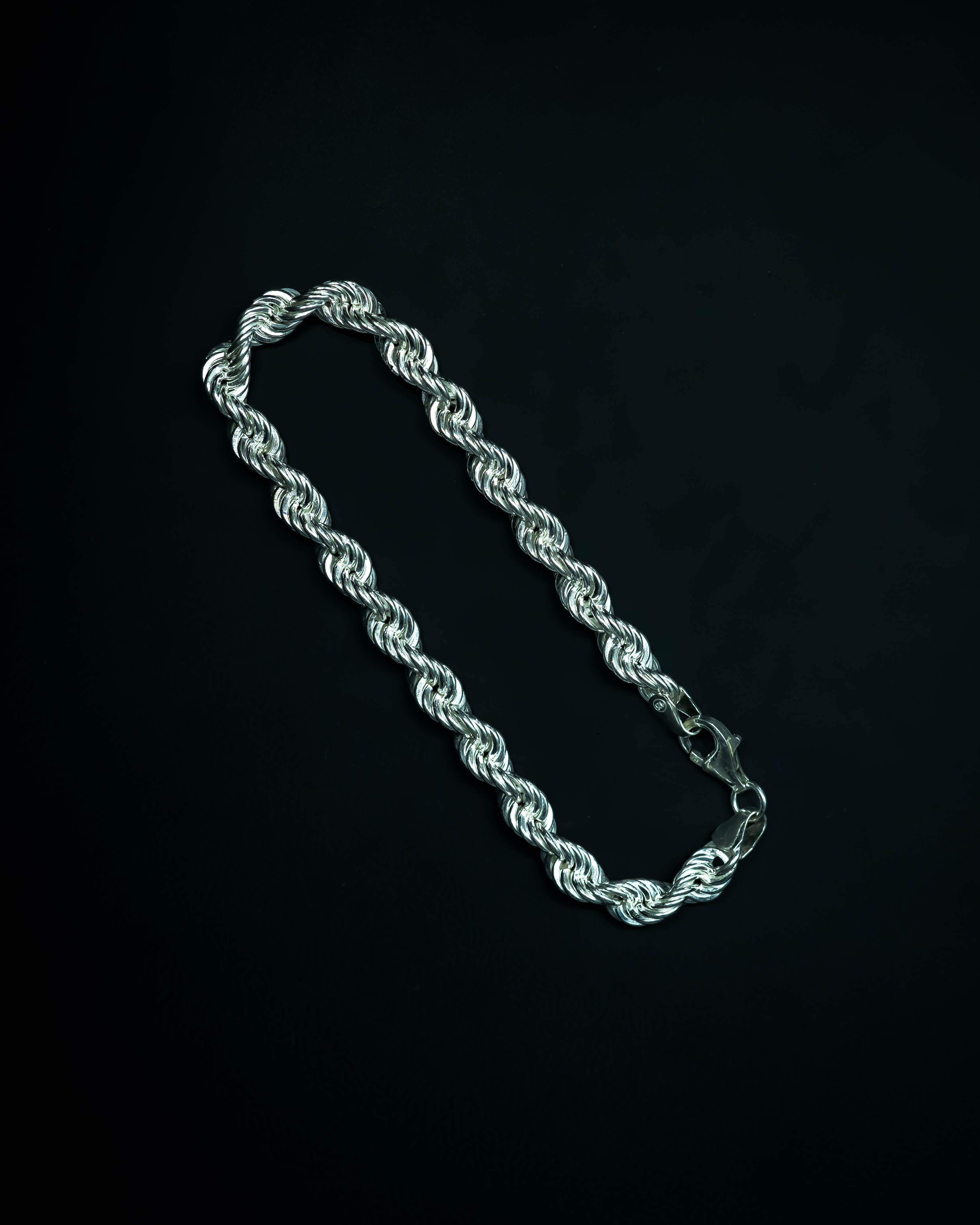 Rope Chain Bracelet 6mm 925 Silver Kejsar