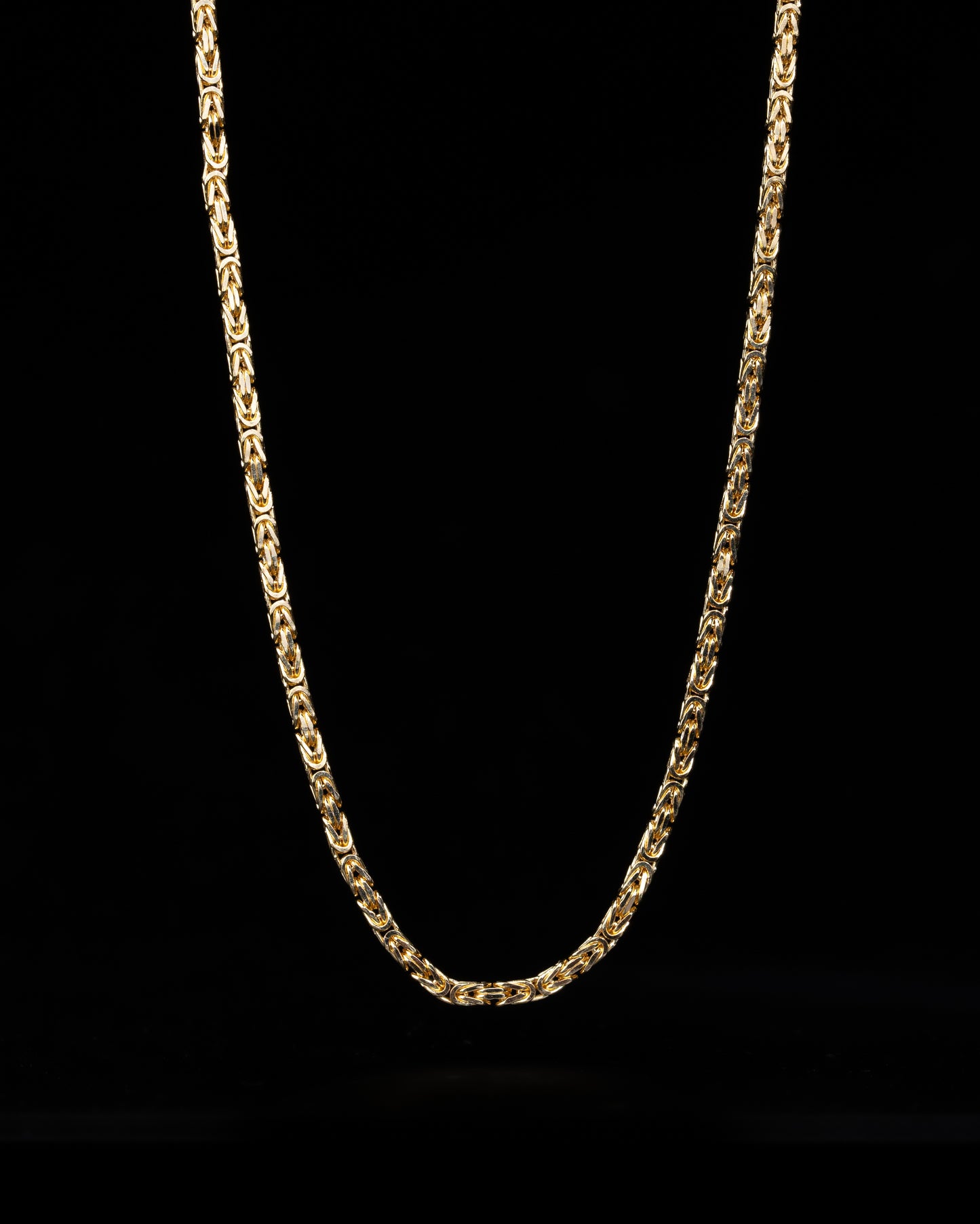 Kejsarlänk Halsband Massiv 3mm - 18K Guld - Kejsar
