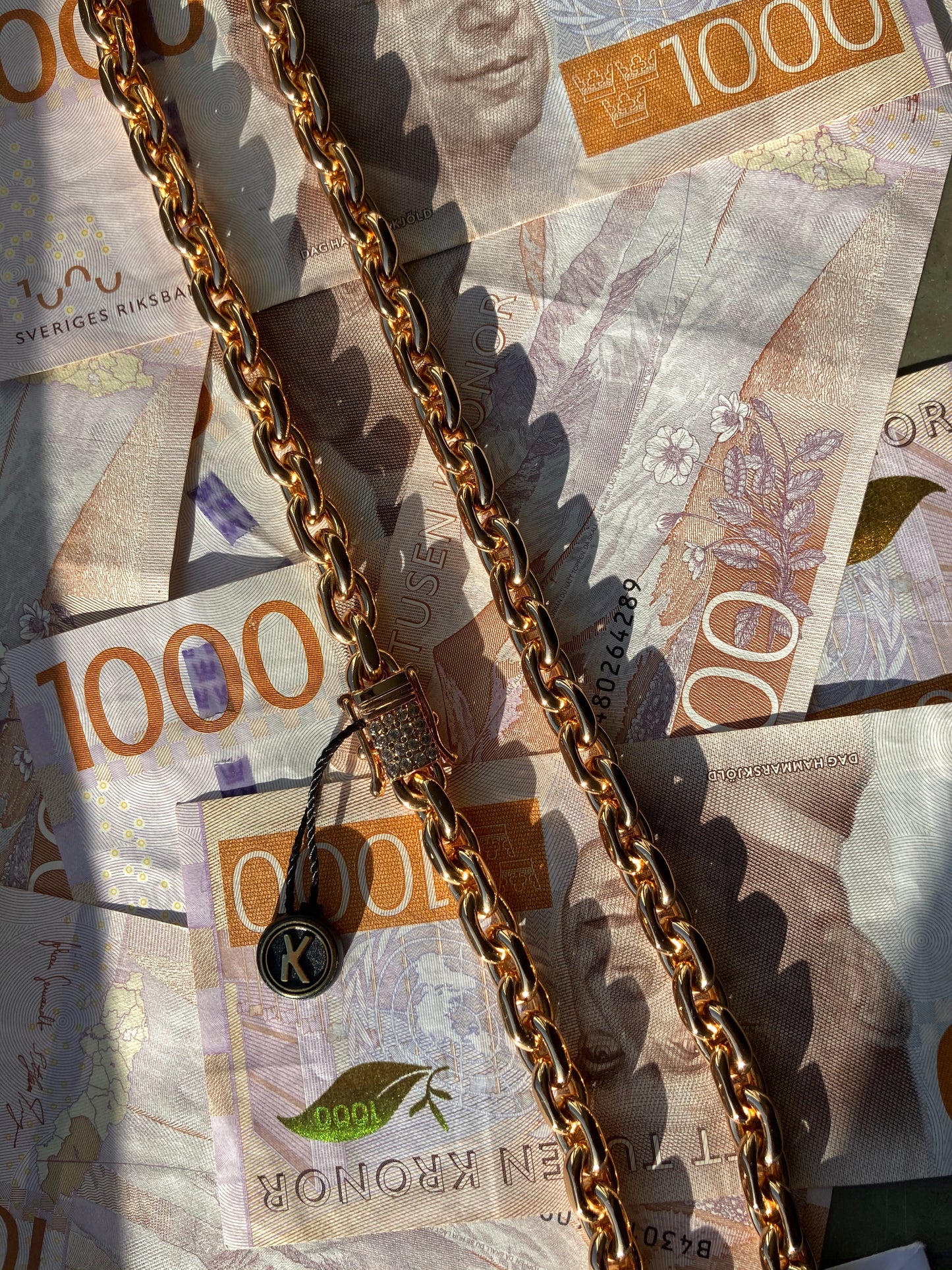 Ankarlänk Halsband 8mm - 18K Guldpläterad - Kejsar