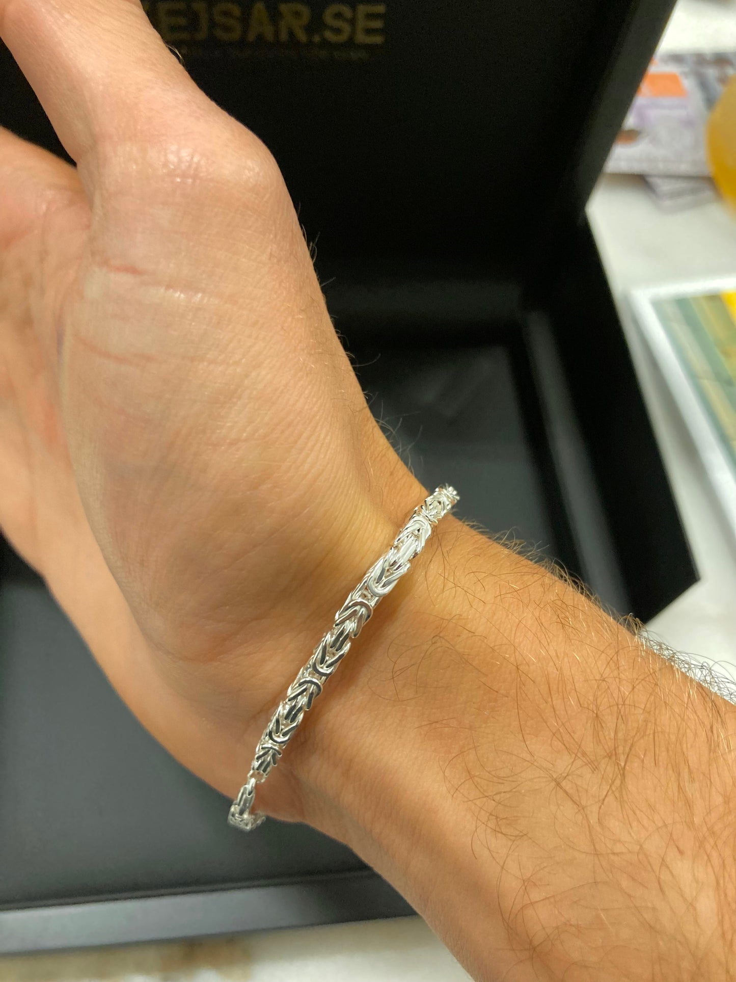 Kejsarlänk Armband 3mm - 925 Silver - Kejsar