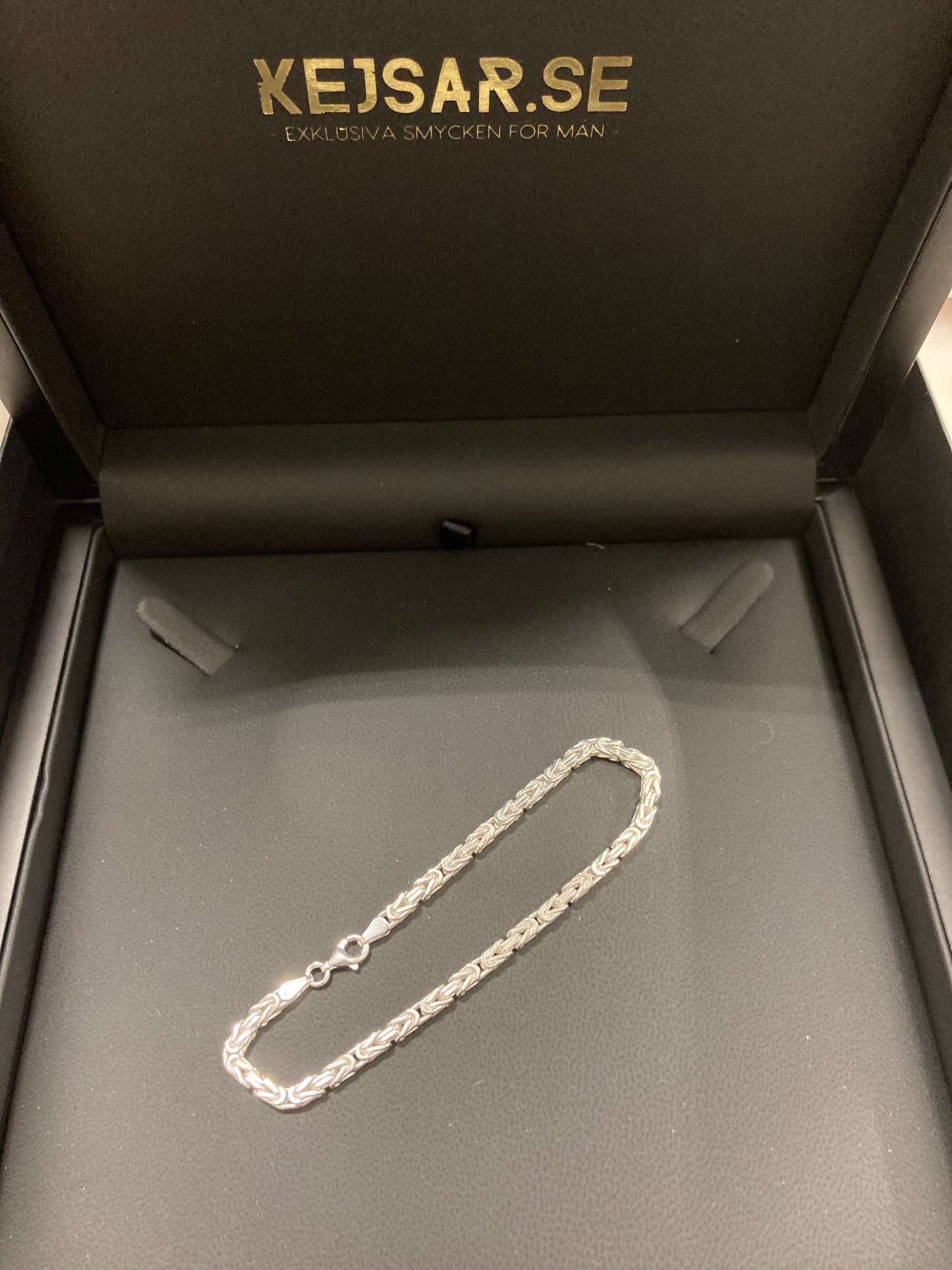 Kejsarlänk Armband 3mm - 925 Silver - Kejsar