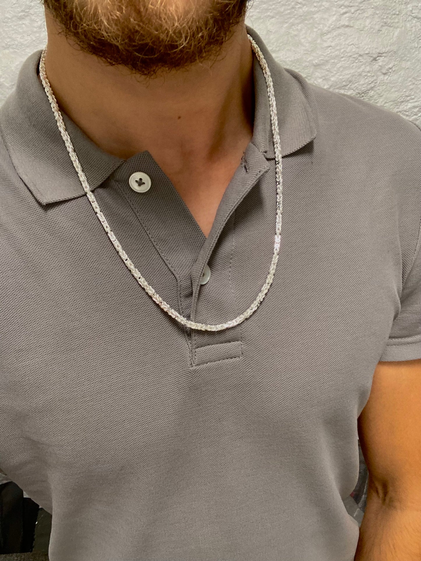 Kejsarlänk Halsband 3mm - 925 Silver - Kejsar