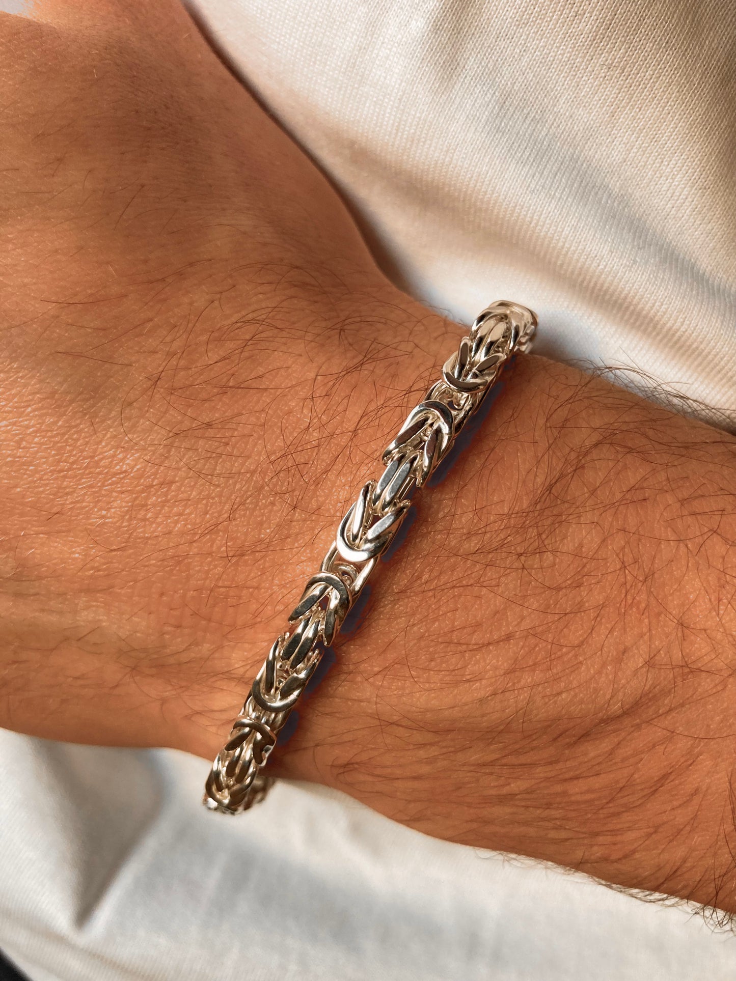 Kejsarlänk Armband 4.5mm - 925 Silver - Kejsar