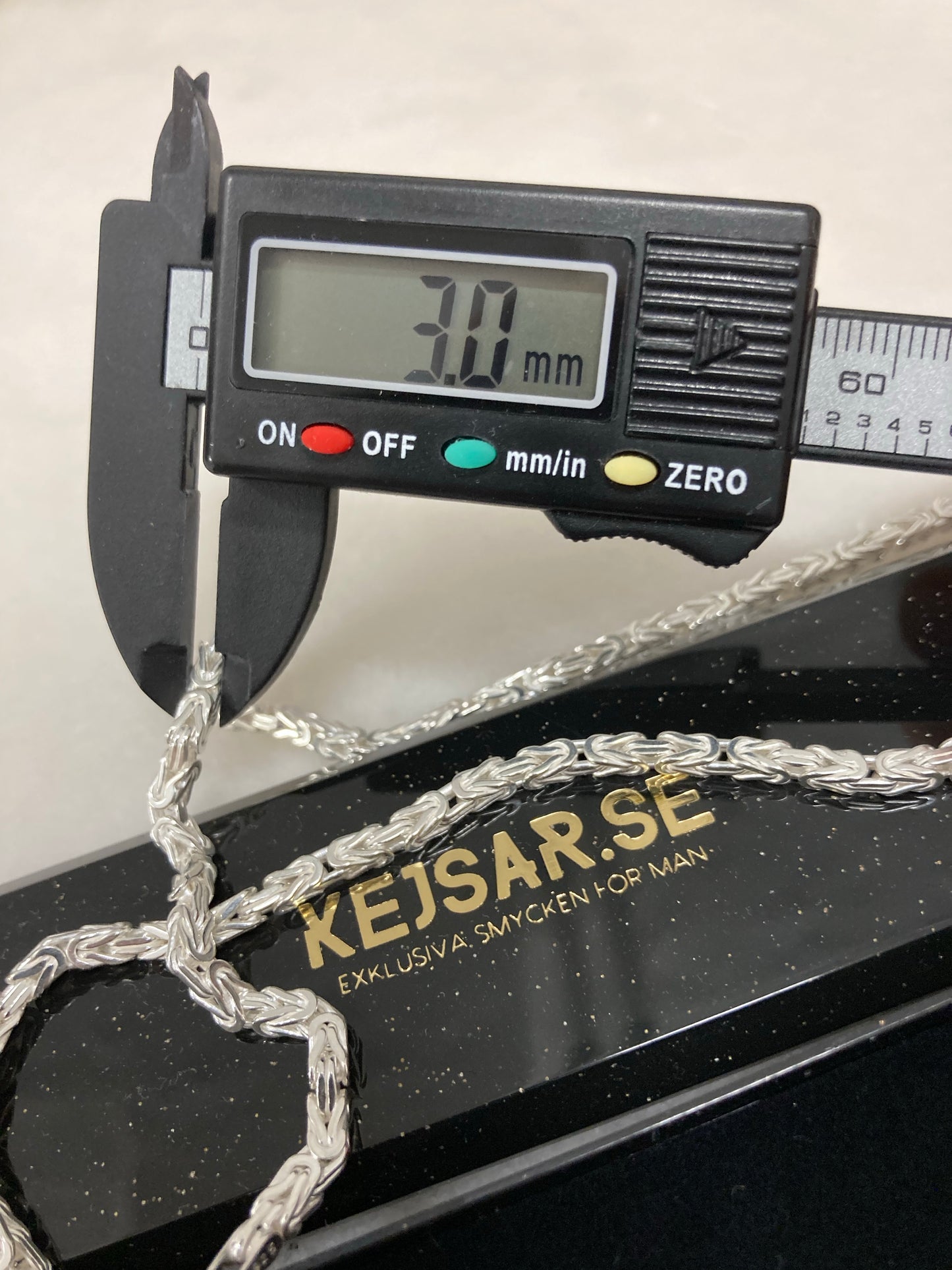 Kejsarlänk Halsband 3mm - 925 Silver - Kejsar