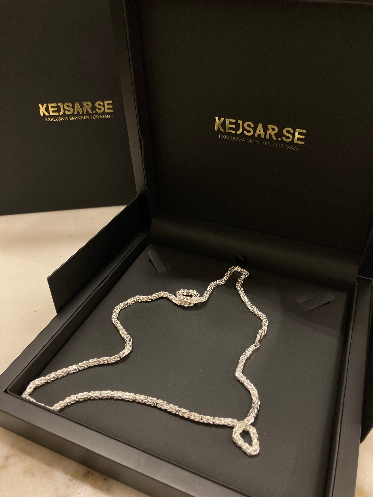Kejsarlänk Halsband 3mm - 925 Silver - Kejsar