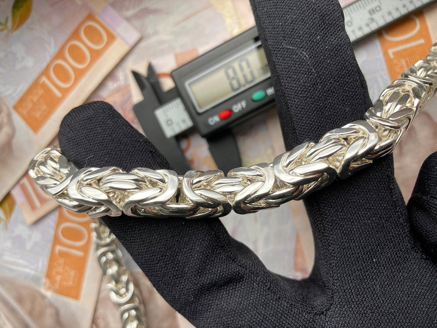 Kejsarlänk Armband 8mm - 925 Silver - Kejsar