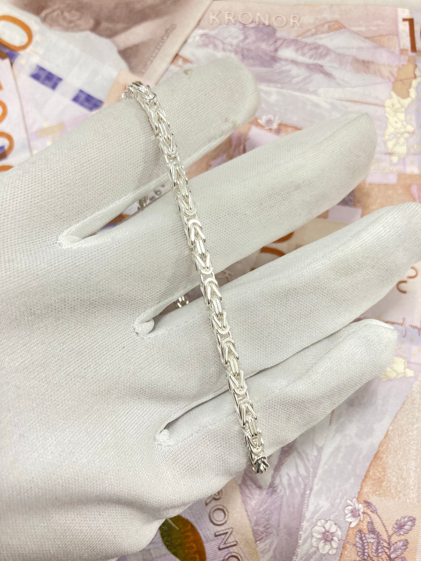 Kejsarlänk Armband 3mm - 925 Silver - Kejsar