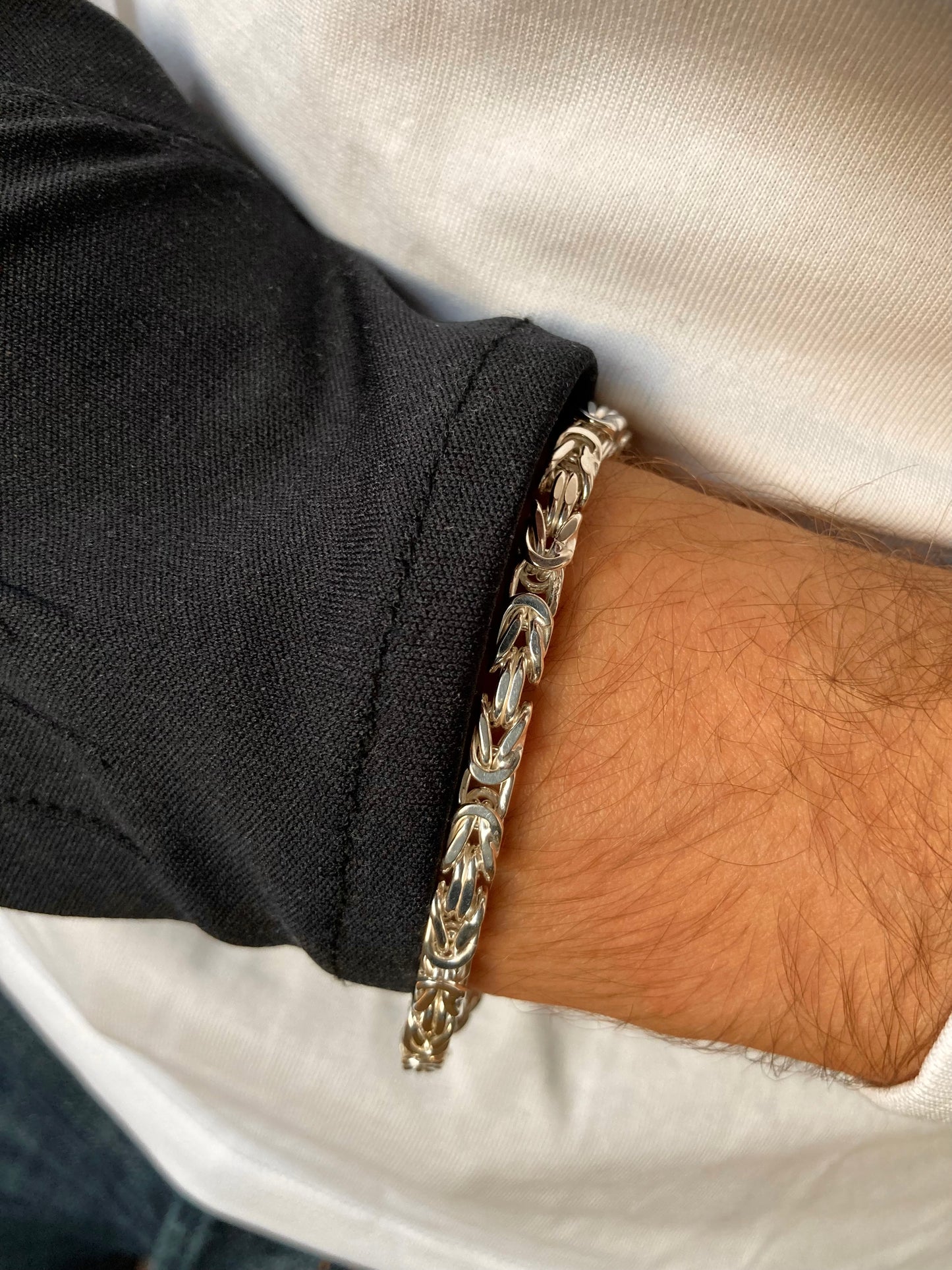 Kejsarlänk Armband 4.5mm - 925 Silver - Kejsar
