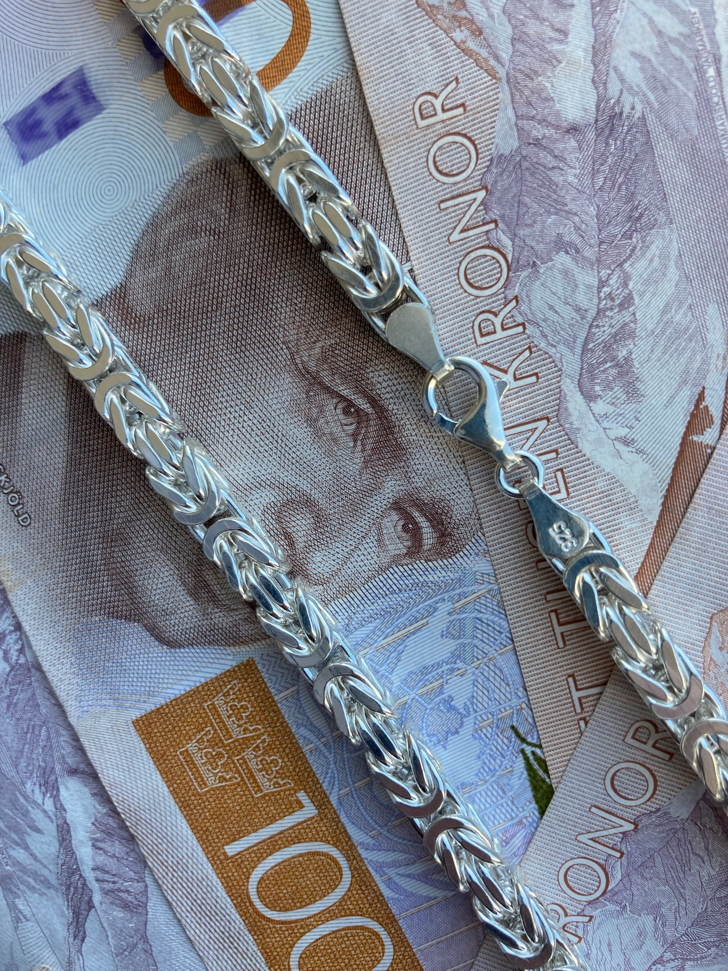 Kejsarlänk Halsband 6mm - 925 Silver - Kejsar