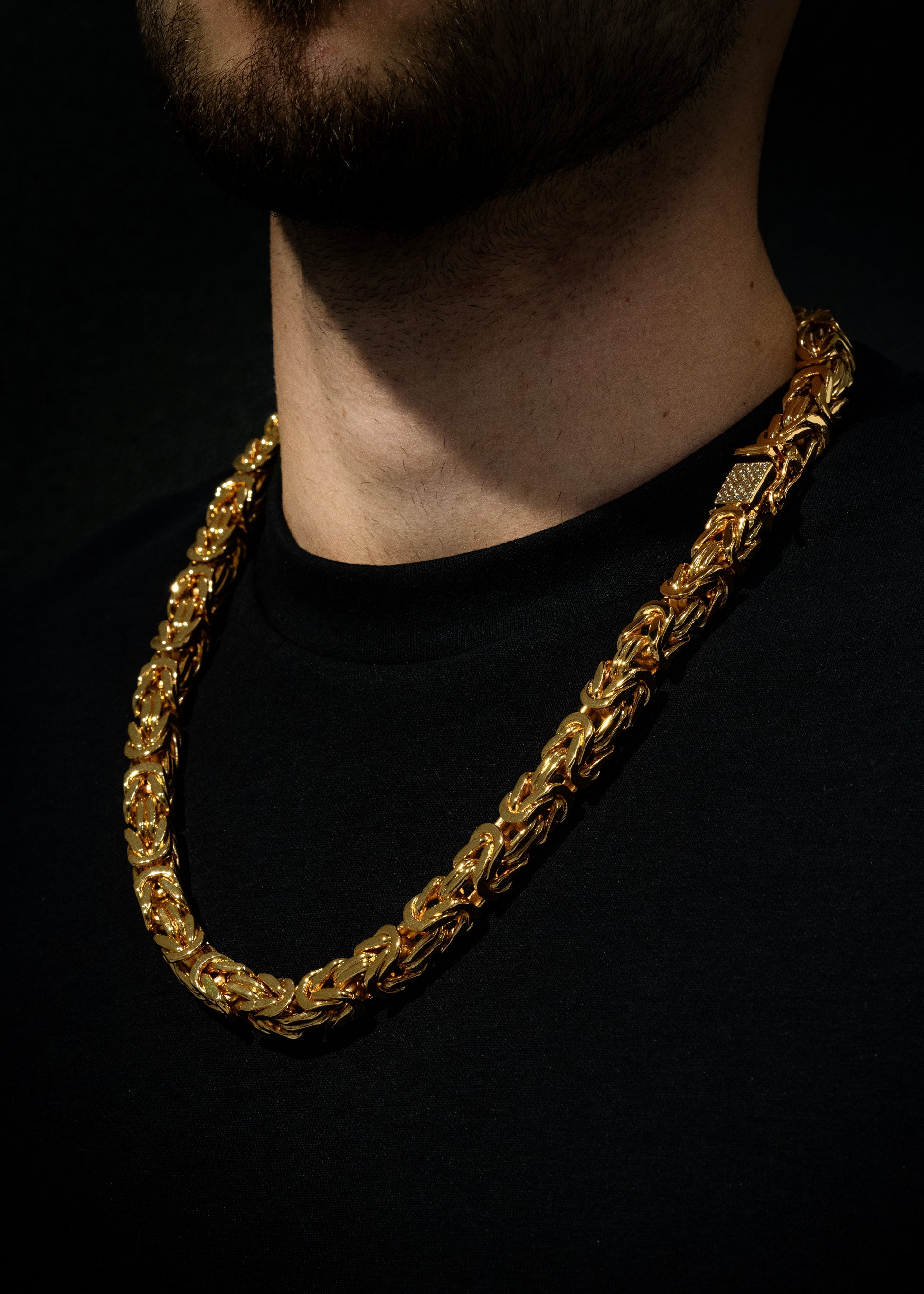 Byzantine Necklace 10mm 18K Gold Plated – Kejsar