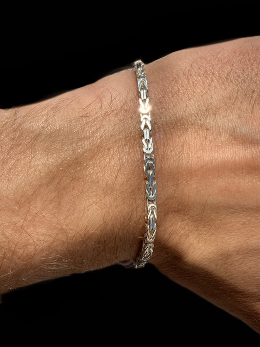 Byzantine Bracelet 3mm - 925 Silver 