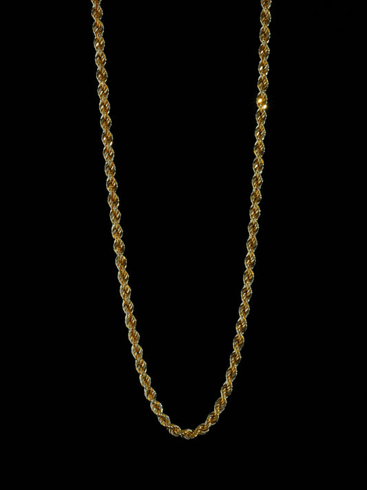 Rope Chain Necklace 3.5mm - 18K Gold