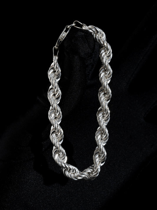 Rope Chain Bracelet 8mm - 925 Silver