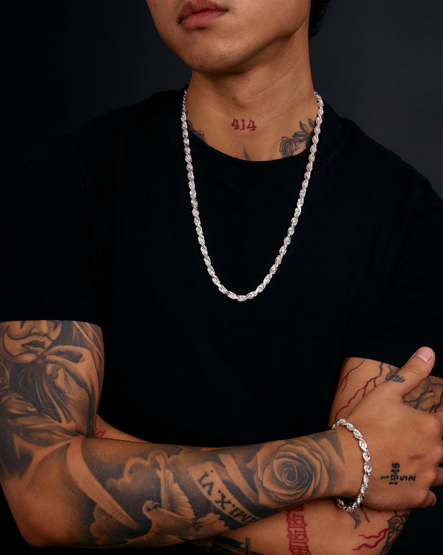 Diamond Cut Cordell Halsband 6mm - 925 silver