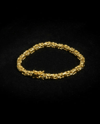 Kejsarlänk Armband 4mm - 18K Guldpläterad - Kejsar