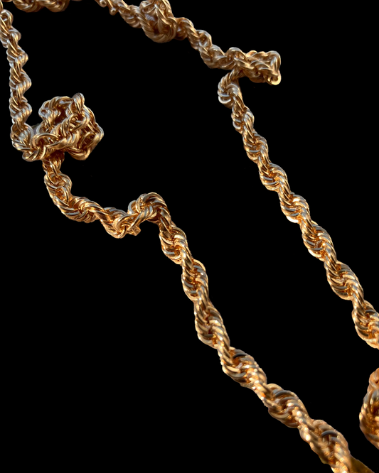 Rope Chain Necklace 4.2mm Solid - 18K Gold