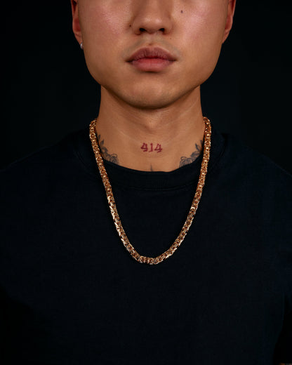 Byzantine Necklace 6mm - 18K Gold Plated