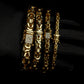 Byzantine Chain Bracelet 4mm - 18K Gold Plated