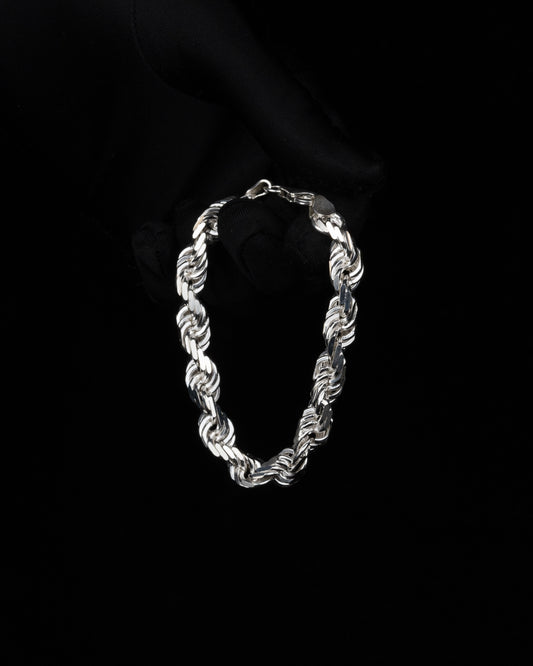 Diamond Cut Cordell bracelet 10mm - 925 silver
