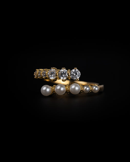 Pearl And Diamond Ring