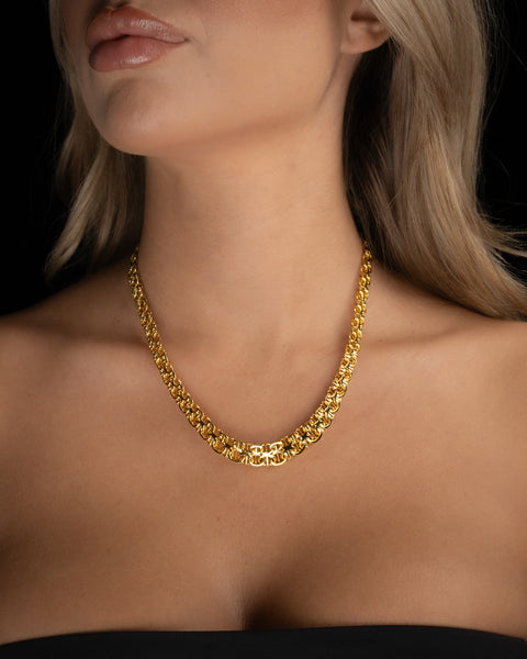 – NECKLACE CHOCKER TENNIS SERAPHINA 53cm GOLD NECKLACE DIFFERENT アクセサリー Haus Urbi of アクセサリー