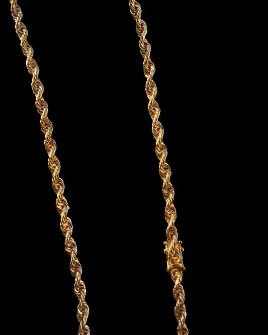Rope Chain Necklace 4.2mm Solid - 18K Gold