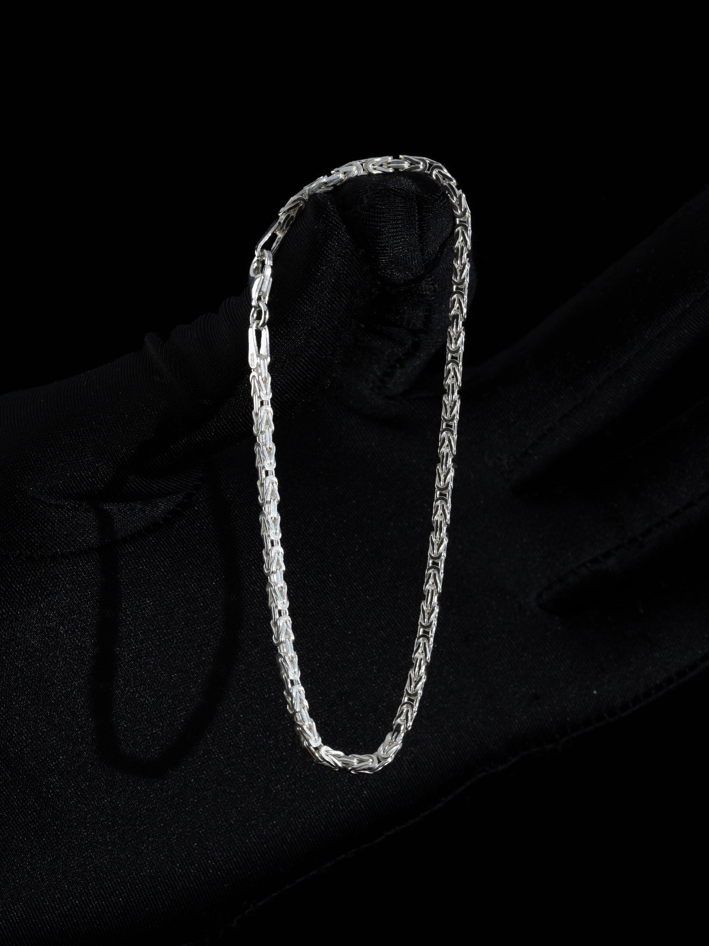 ‍Kejsarlänk Armband 3mm - 925 Silver HERR (100% off)