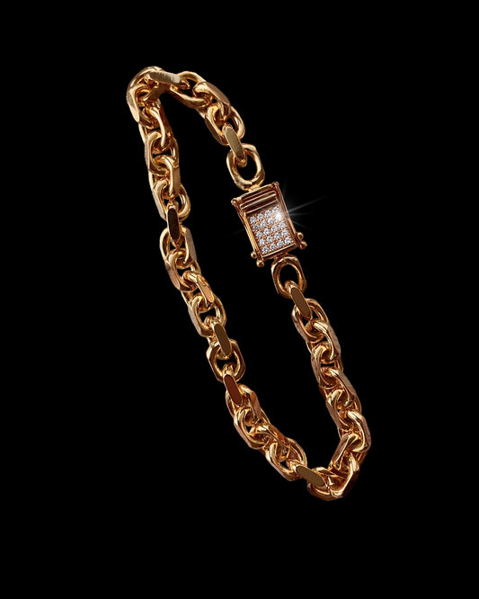 Anchor Link Bracelet 6mm - 18K Gold