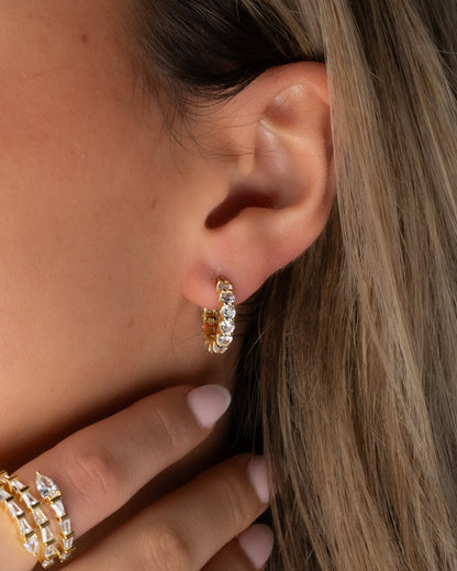 ‍Diamond Hoops Örhängen DAM (100% off)