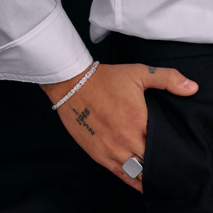 Byzantine Bracelet 4.5mm - 925 Silver 