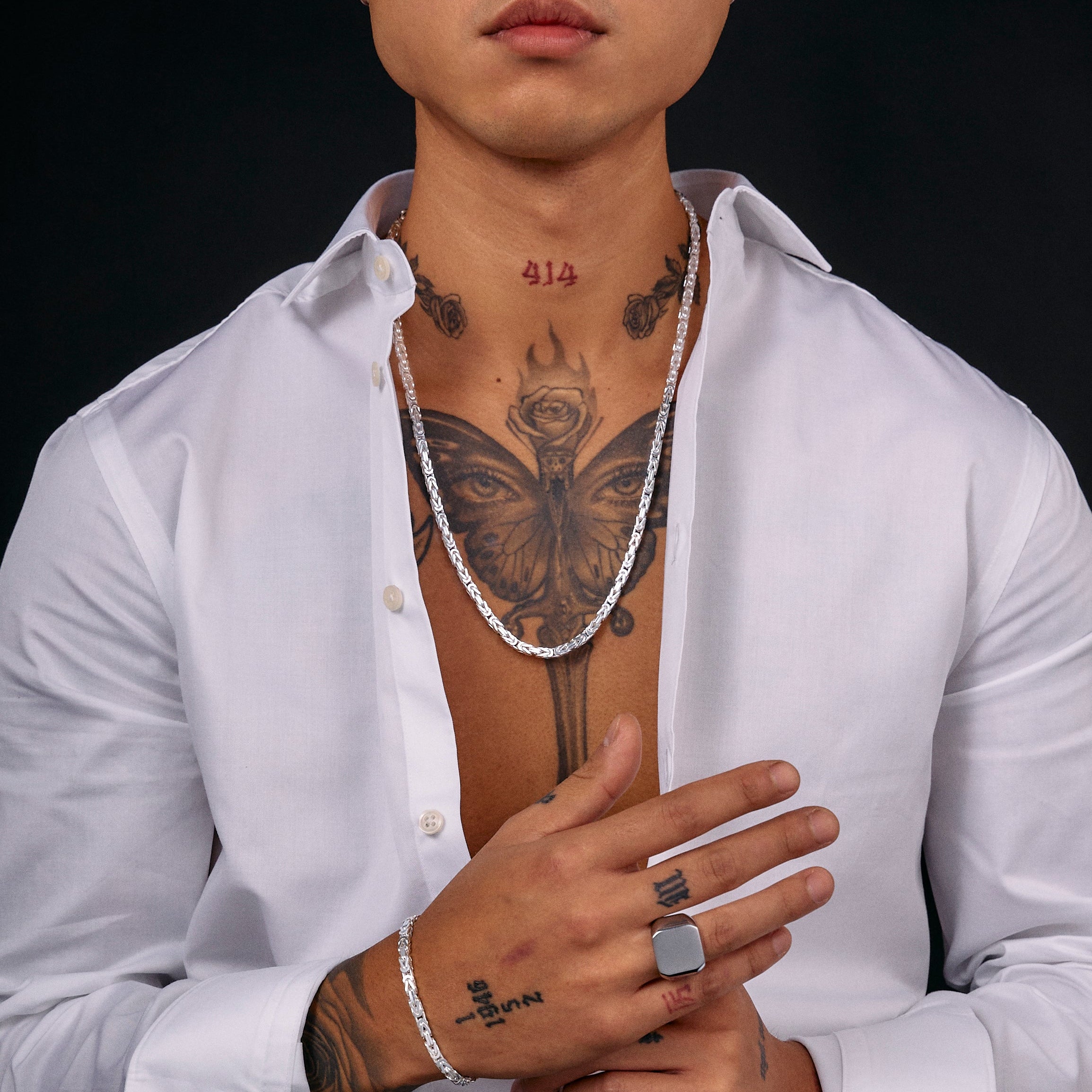 Byzantine Necklace 4.5mm - 925 Silver – Kejsar