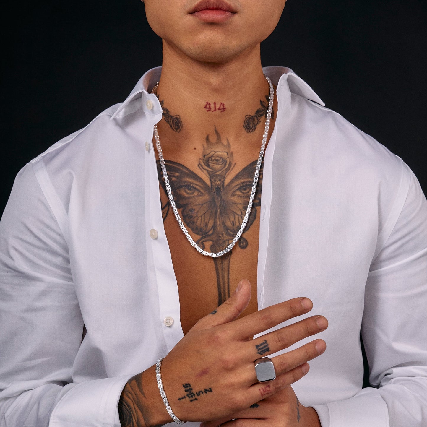 Byzantine Necklace 4.5mm - 925 Silver 