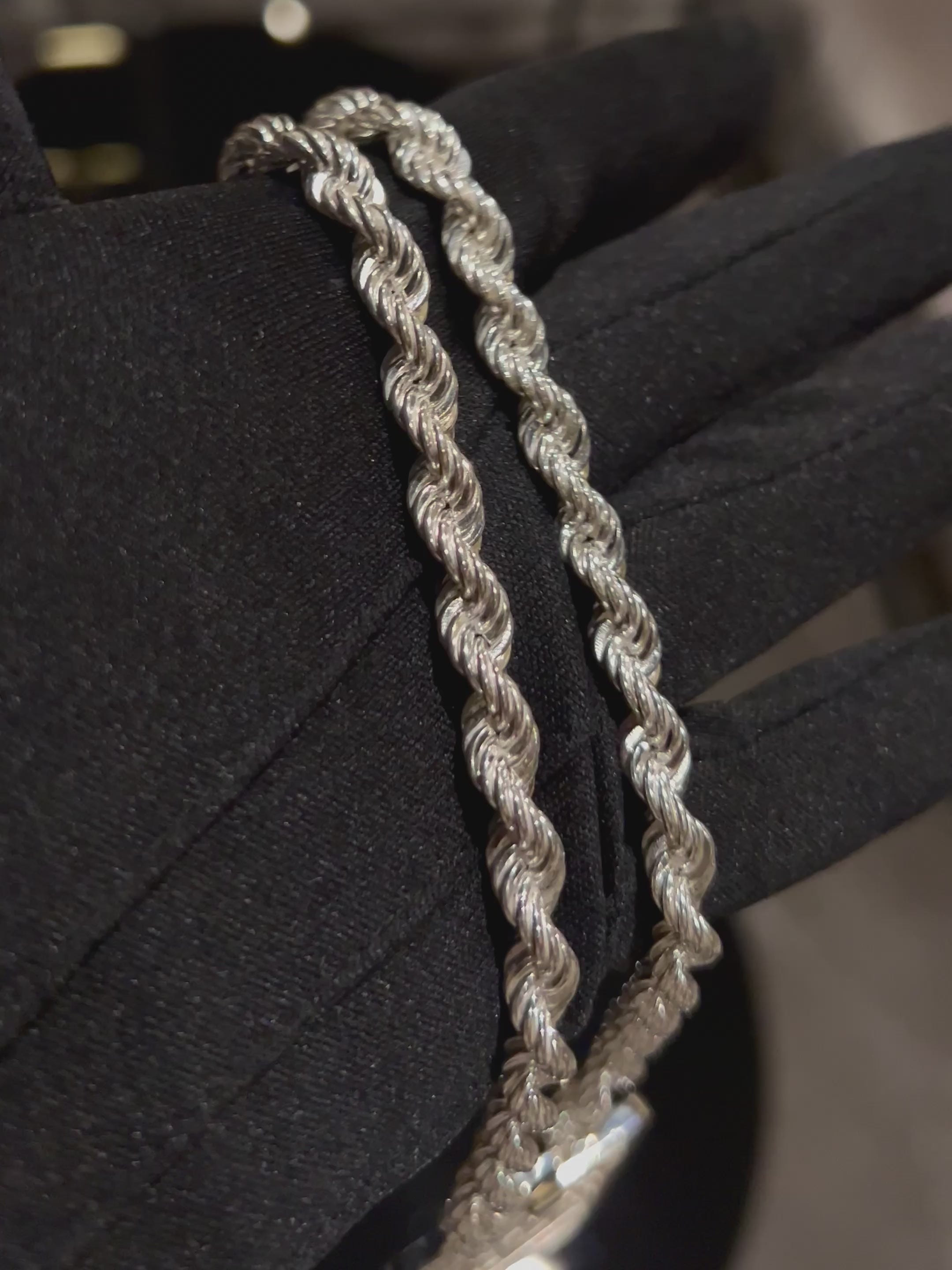送料関税込【King Ice】6mm ROPE CHAIN ロープ(2色)☆国内発送♪ Rope Chain Necklace 6mm - 925 Silver – Kejsar