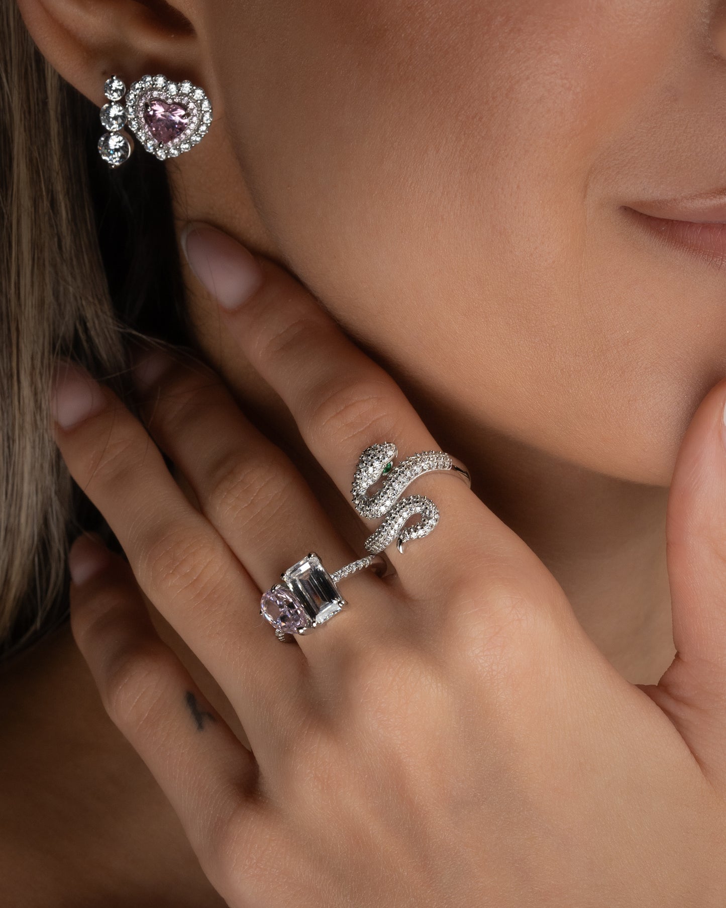 Iced Out Snake Ring - Kejsar