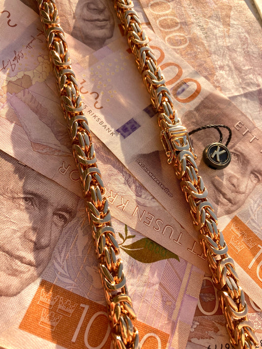 Kejsarlänk Halsband 8mm - 18K Guldpläterad - Kejsar