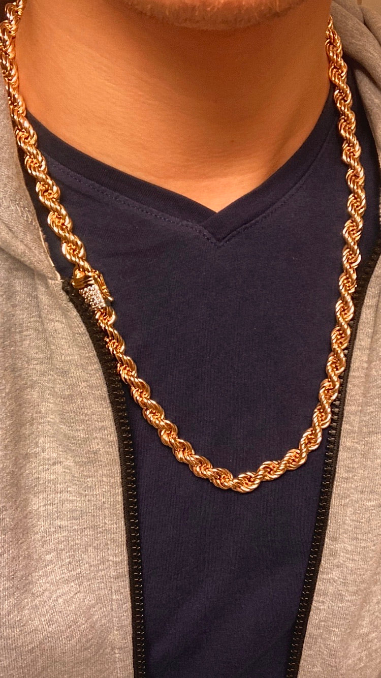 8mm rope chain on neck shop