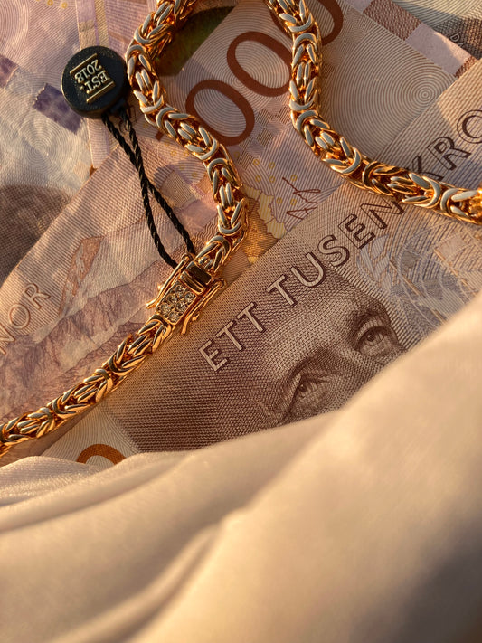 Kejsarlänk Halsband 4mm - 18K Guldpläterad - Kejsar