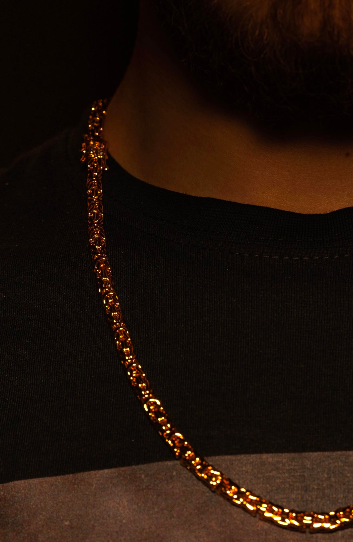 Kejsarlänk Halsband 4mm - 18K Guldpläterad - Kejsar