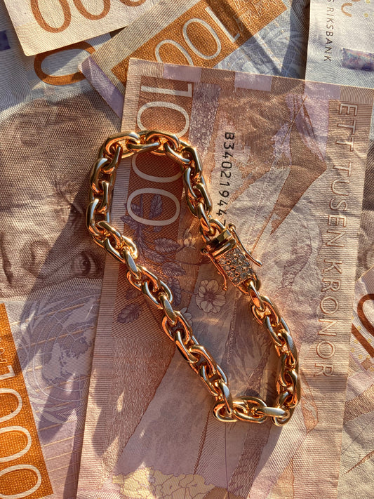 Ankarlänk Armband 6mm - 18K Guldpläterad - Kejsar