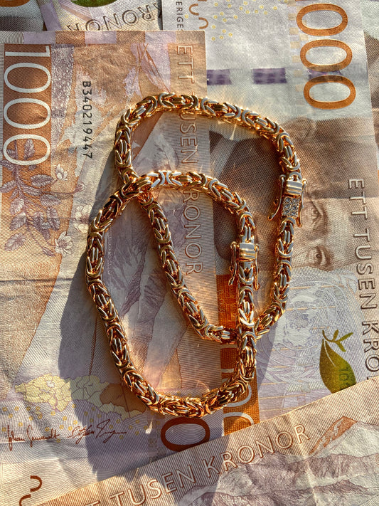 Kejsarlänk Armband 4mm - 18K Guldpläterad - Kejsar